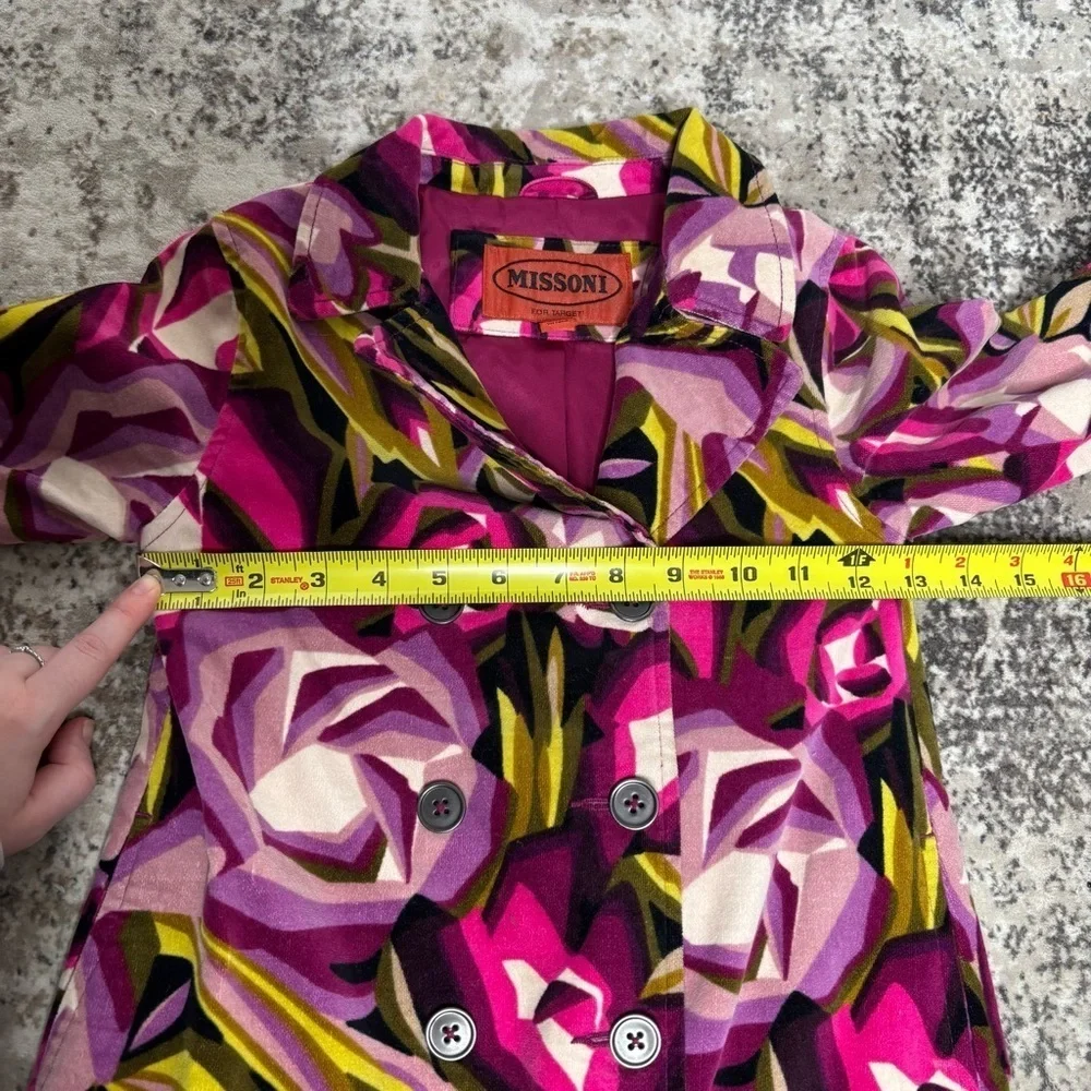 Missoni Multicolor Floral Pea Coat Size XL Girls